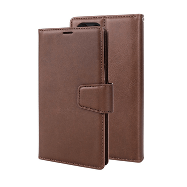 Samsung Galaxy S24 Ultra Compatible Case Cover With 2-in-1 Detachable Magnetic Flip Leather Wallet - Brown